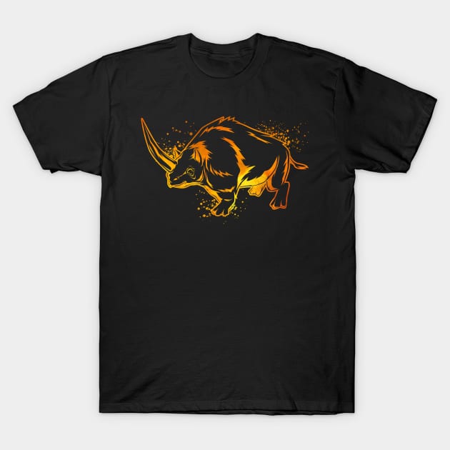 Colorful elasmotherium T-Shirt by Modern Medieval Design